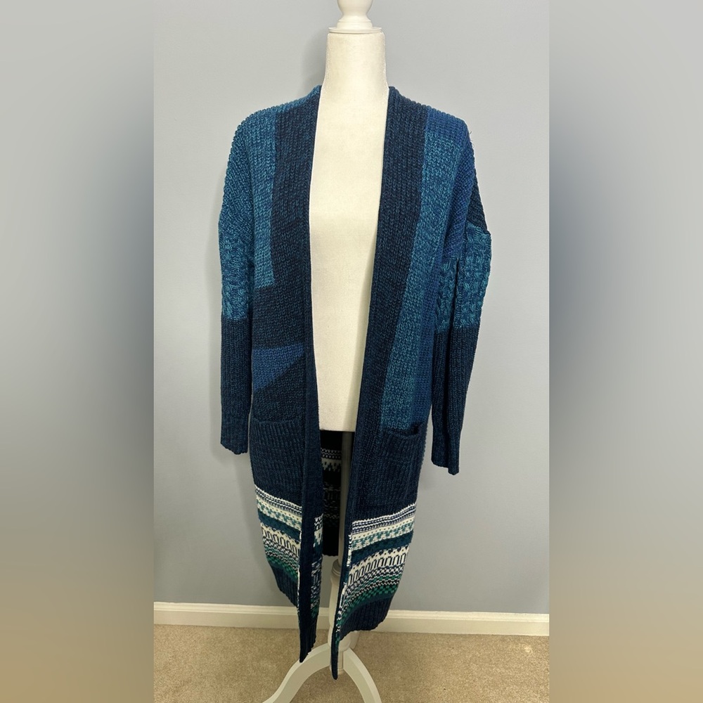 GAP NWT Mix Knit Patchwork Duster Cardigan Sweater